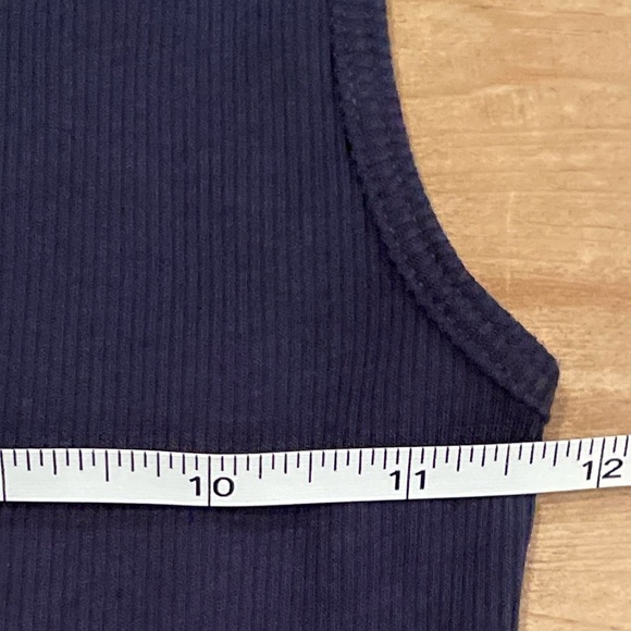 NWT GAP Womens cotton ribbed t blue white logo casual spring summer  SM - Picture 4 of 7